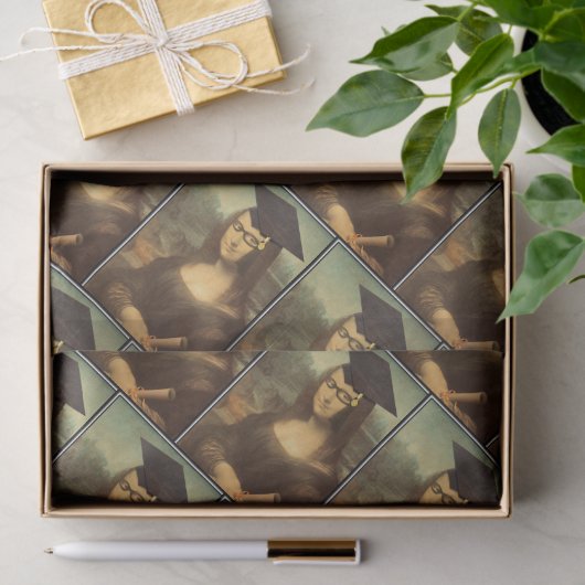 Mona Lisa Glasses Afstuderen Tissuepapier (Geschenk)