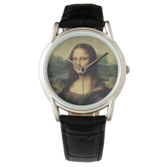 "mona lisa", glimlach, "close up", gioconda,"Leona Horloge (Voorkant)