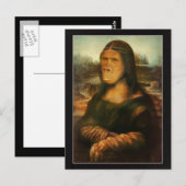 Mona Lisa Gorilla Aap Briefkaart (Voorkant / Achterkant)