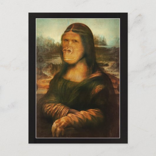 Mona Lisa Gorilla Aap Briefkaart (Voorkant)