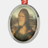 Mona Lisa Gorilla Aap   Metalen Ornament (Links)