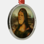 Mona Lisa Gorilla Ape   Metalen Ornament (Rechts)