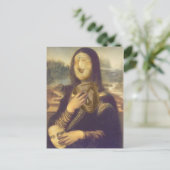 Mona Lisa Grappig Gezicht Briefkaart (Staand voorkant)