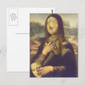 Mona Lisa Grappig Gezicht Briefkaart (Voorkant / Achterkant)