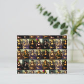 Mona Lisa Grappig Gezicht Briefkaart (Staand voorkant)
