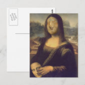 Mona Lisa Grappig Gezicht Briefkaart (Voorkant / Achterkant)