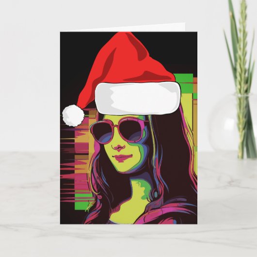 MONA LISA GRAPPIG KERSTMIS WENSKAART KAART (Voorkant)