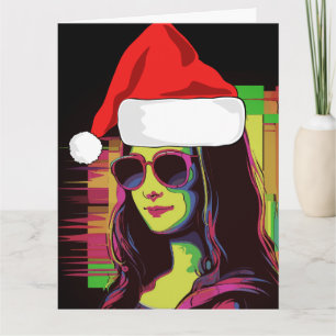 MONA LISA GRAPPIG KERSTMIS WENSKAART KAART