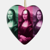 Mona Lisa Green Pink Paars Keramisch Ornament (Rechts)