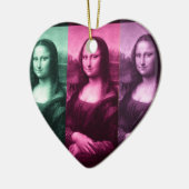 Mona Lisa Green Pink Paars Keramisch Ornament (Links)