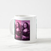 Mona Lisa Green Pink Paars Koffiemok (Voorkant links)