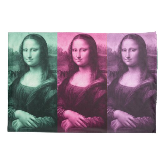Mona Lisa Green Pink Paars Kussensloop (Achterkant)