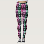 Mona Lisa Green Pink Paars Leggings (Voorkant)