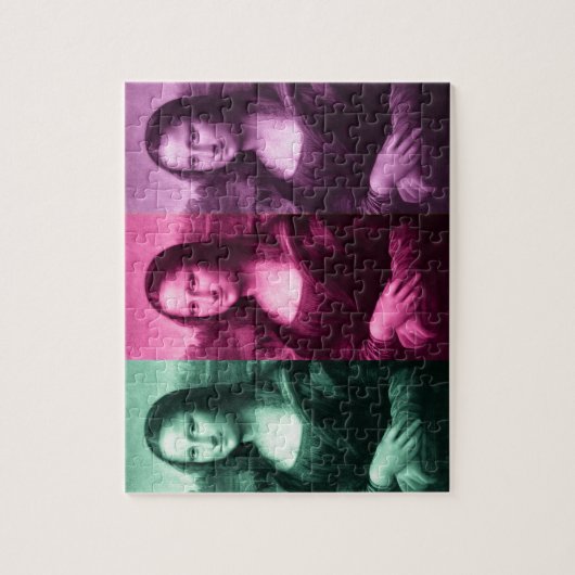 Mona Lisa Green Pink Paars Legpuzzel (Verticaal)