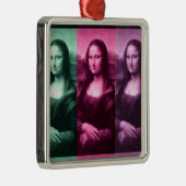Mona Lisa Green Pink Paars Metalen Ornament (Rechts)