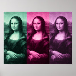 Mona Lisa Green Pink Paars Poster