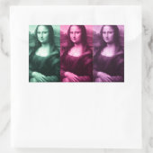 Mona Lisa Green Pink Paars Rechthoekige Sticker (Tas)