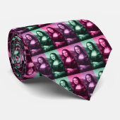 Mona Lisa Green Pink Paars Stropdas (Opgerold)