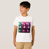 Mona Lisa Green Pink Paars T-shirt (Voorkant volledig)