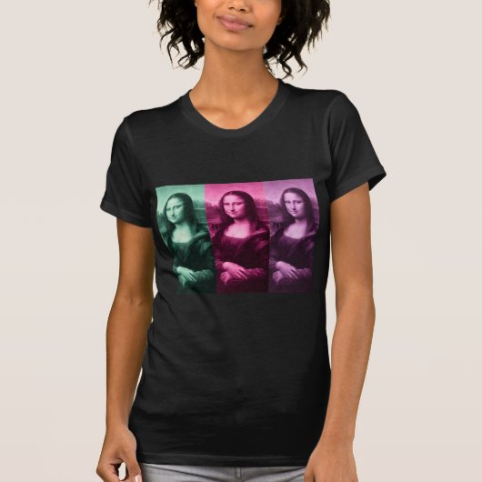 Mona Lisa Green Pink Paars T-shirt (Voorkant)