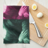 Mona Lisa Green Pink Paars Theedoek (Quarter Fold)