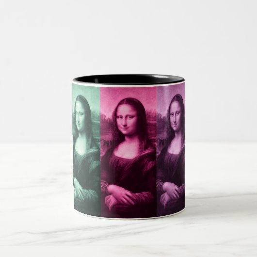 Mona Lisa Green Pink Paars Tweekleurige Koffiemok (Center)