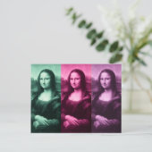 Mona Lisa Green Pink Purple Briefkaart (Staand voorkant)