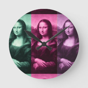 Mona Lisa Green Pink Purple Ronde Klok