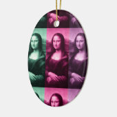 Mona Lisa Green Roze Paarse keramische sieraad Keramisch Ornament (Links)