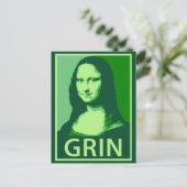 Mona Lisa Grin Briefkaart (Staand voorkant)