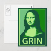 Mona Lisa Grin Briefkaart (Voorkant / Achterkant)