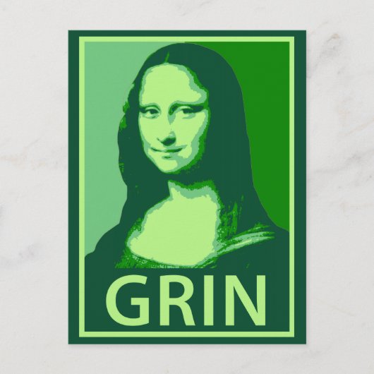 Mona Lisa Grin Briefkaart (Voorkant)