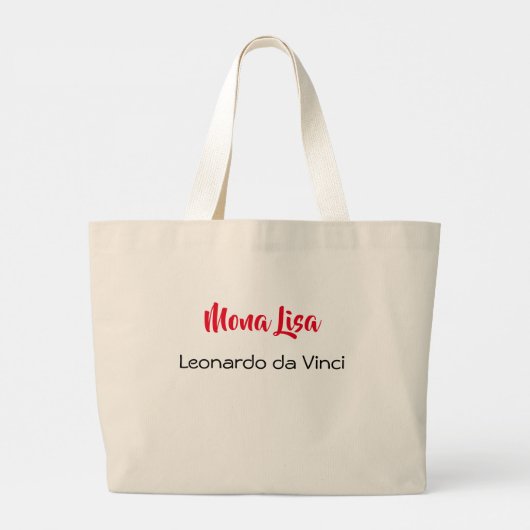 Mona Lisa Grote Tote Bag (Achterkant)
