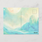 Mona Lisa & haar kat - Zomer vibes \ Briefkaart (Achterkant)