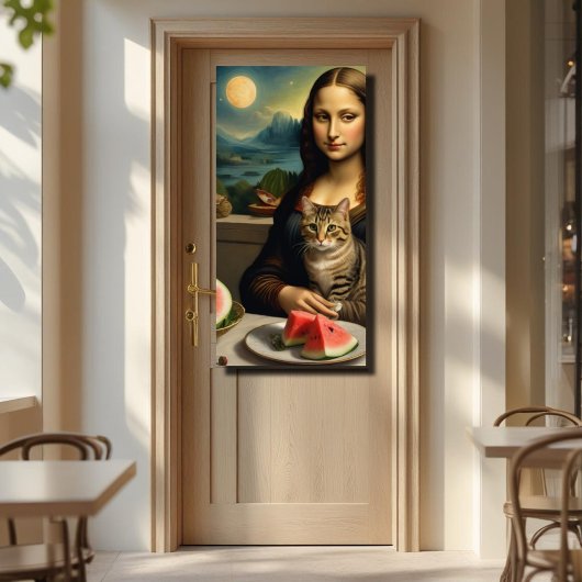 Mona Lisa & haar kat - Zomer vibes \ Perfect Poster