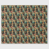 Mona Lisa & haar kat - Zomerstemming \ Cadeaupapier (Vlak)