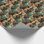 Mona Lisa & haar kat - Zomerstemming \ Cadeaupapier (Hoek)