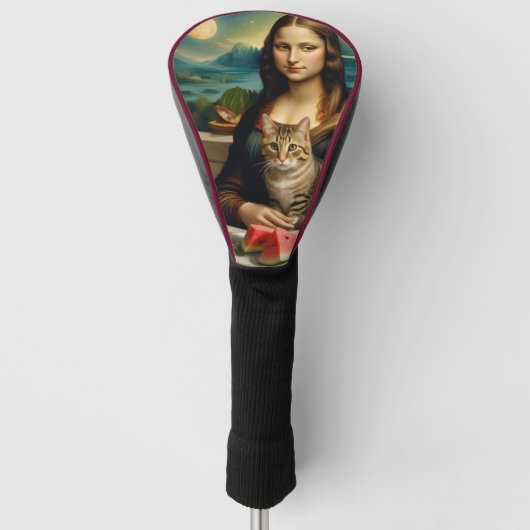 Mona Lisa & haar kat - Zomerstemming \ Golfheadcover (Voorkant)