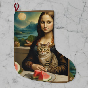 Mona Lisa & haar kat  -  Zomerstemming \ Grote Kerstsok