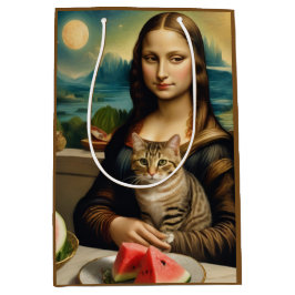 Mona Lisa & haar kat - Zomerstemming \ Medium Cadeauzakje
