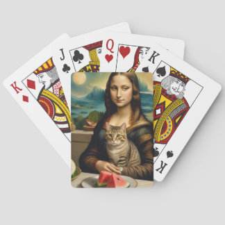 Mona Lisa & haar kat - Zomerstemming \ Pokerkaarten