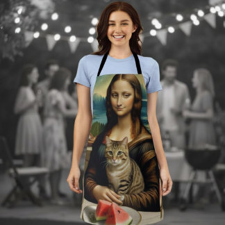 Mona Lisa & haar kat - Zomerstemming \ Schort