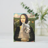 Mona Lisa & Haar Lama Briefkaart (Staand voorkant)