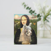 Mona Lisa & haar lama Briefkaart (Staand voorkant)