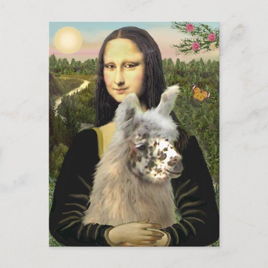 Mona Lisa & haar lama Briefkaart (Voorkant)