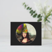 Mona Lisa Happy Birthday Party Pet Briefkaart (Staand voorkant)