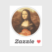 Mona Lisa Hart Valentijnsdag Kus Sticker (Vel)