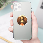 Mona Lisa Hart Valentijnsdag Kus Sticker (Telefoon)