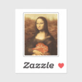 Mona Lisa Hart Valentijnsdag Kus Sticker (Vel)