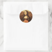 Mona Lisa Heart Valentine's Day Kiss Ronde Sticker (Tas)